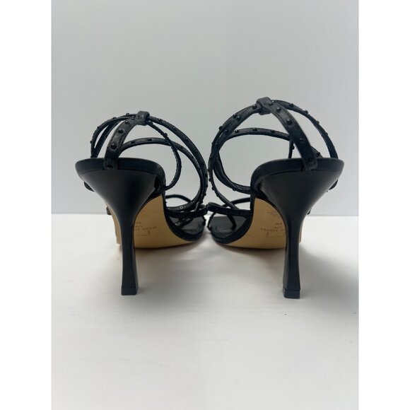 Marc Fisher LTD Dallin Black Strappy Studded Heeled Sandals Size 9M - Picture 2 of 8